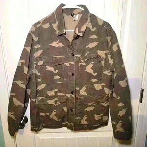 Divided H&M 100% cotton camo jacket